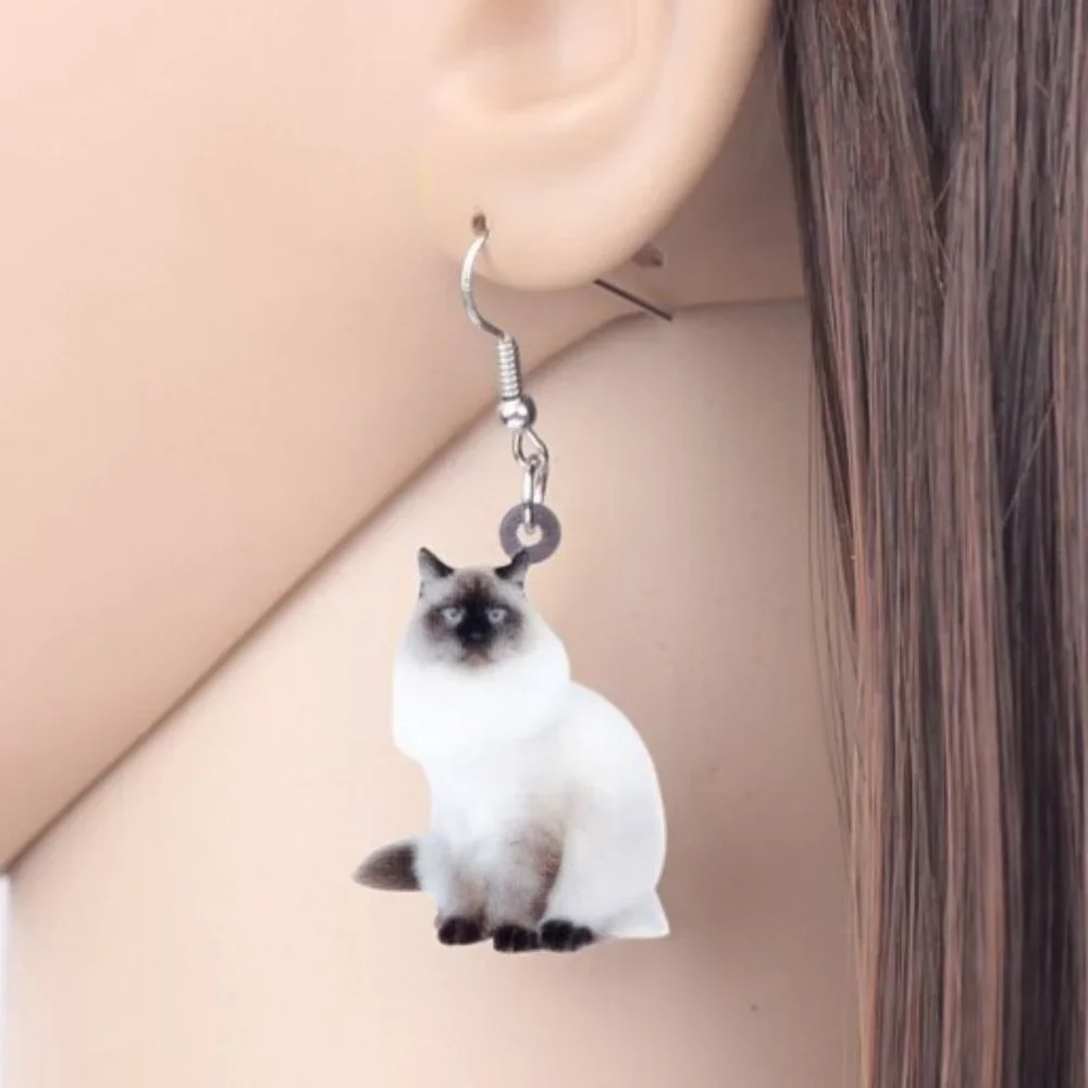 Himalayan Persian Kitty Earrings